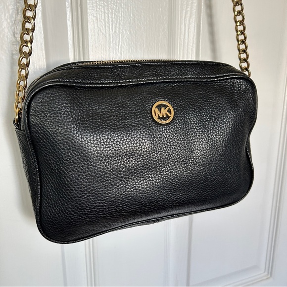 Michael Kors black leather crossbody bag - Picture 3 of 14